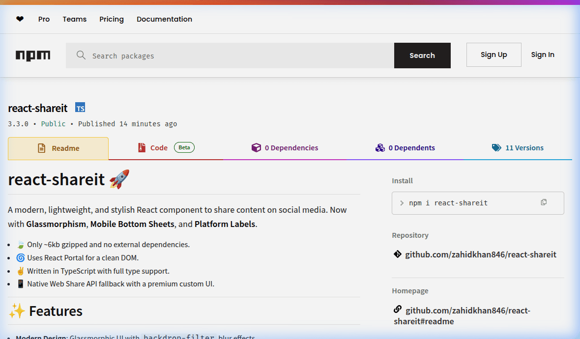 react-shareit screenshot 1